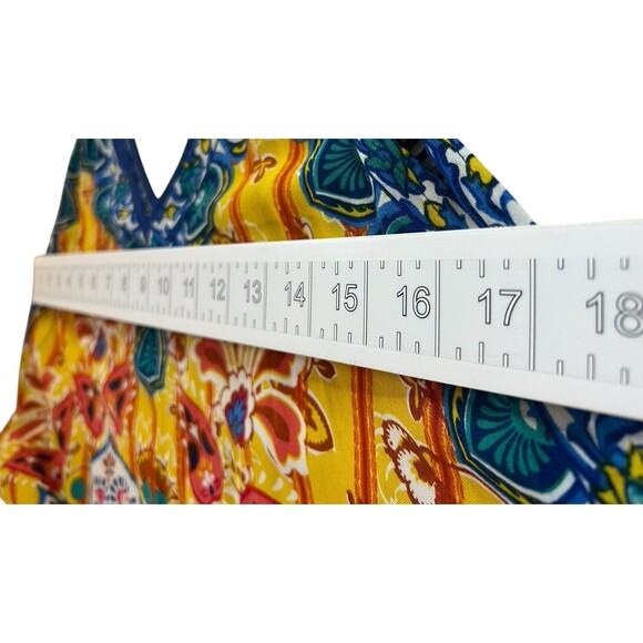 Jealous Tomato XS Dress Midi Slip Asymmetrical Hem Mandela Bandanna Boho - Picture 9 of 12